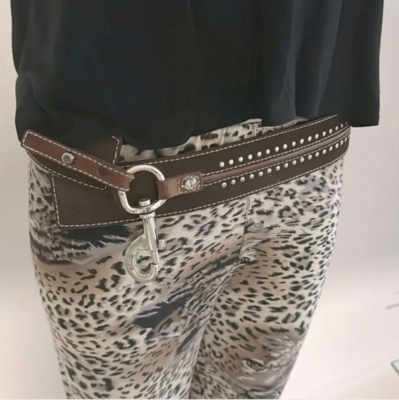 MICHAEL Michael Kors B Low The Belt Double Latch Belt Brown Medium 36 main image 5